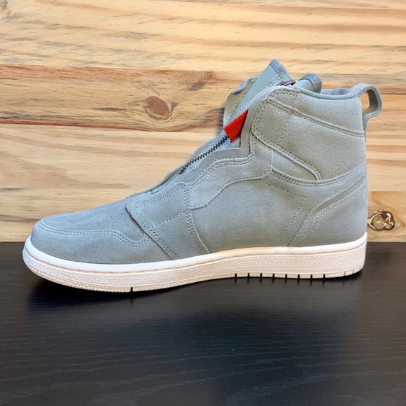 New Air Jordan 1 Women's High Zip Suede Sneakers - Picture 3 of 7
